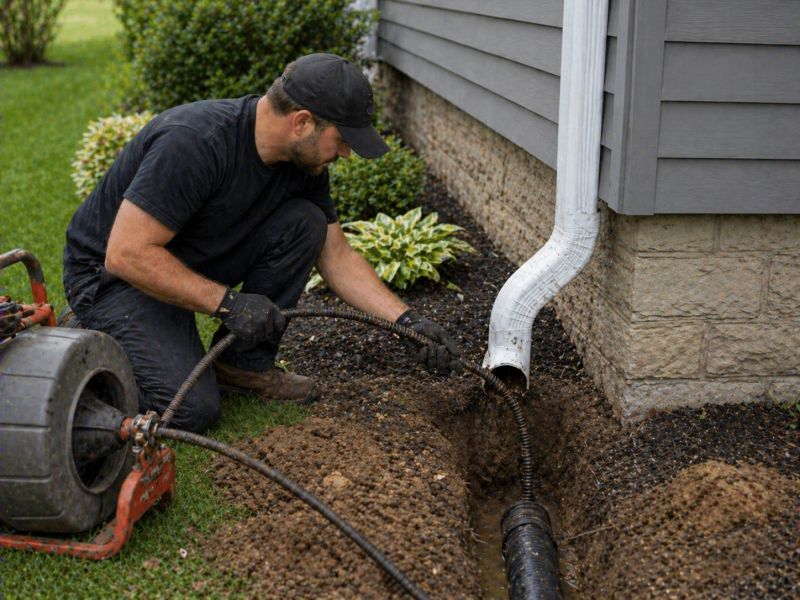 Downspout Snaking in Long Island, NY