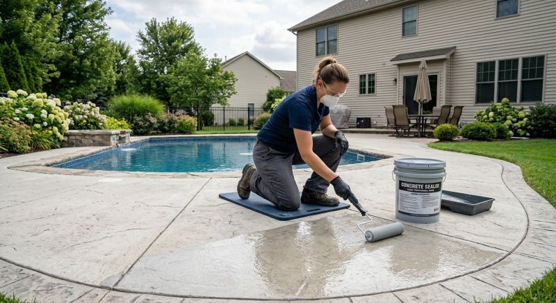 Pool Patio Sealing in Bellevue, WA