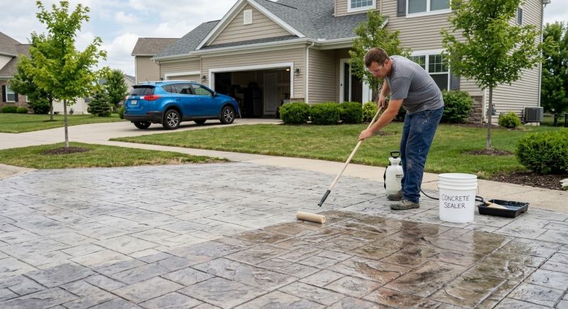 Stamped Concrete Sealing in Kansas City, KS